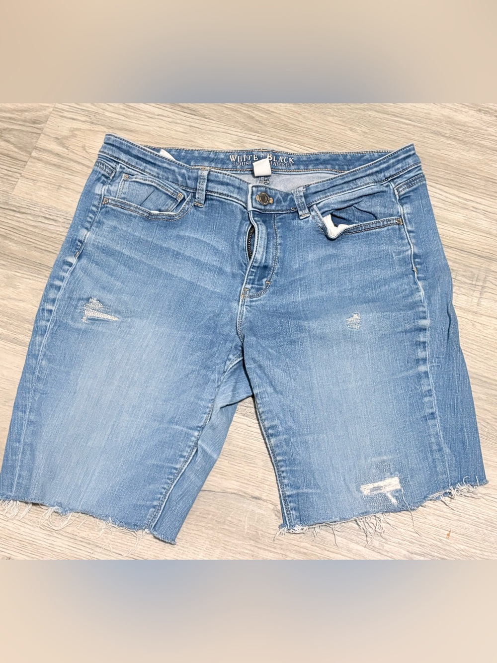 White House Black Market Light Wash Distressed Boyfriend Jeans